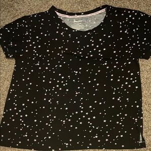 Black Starry Print T-Shirt